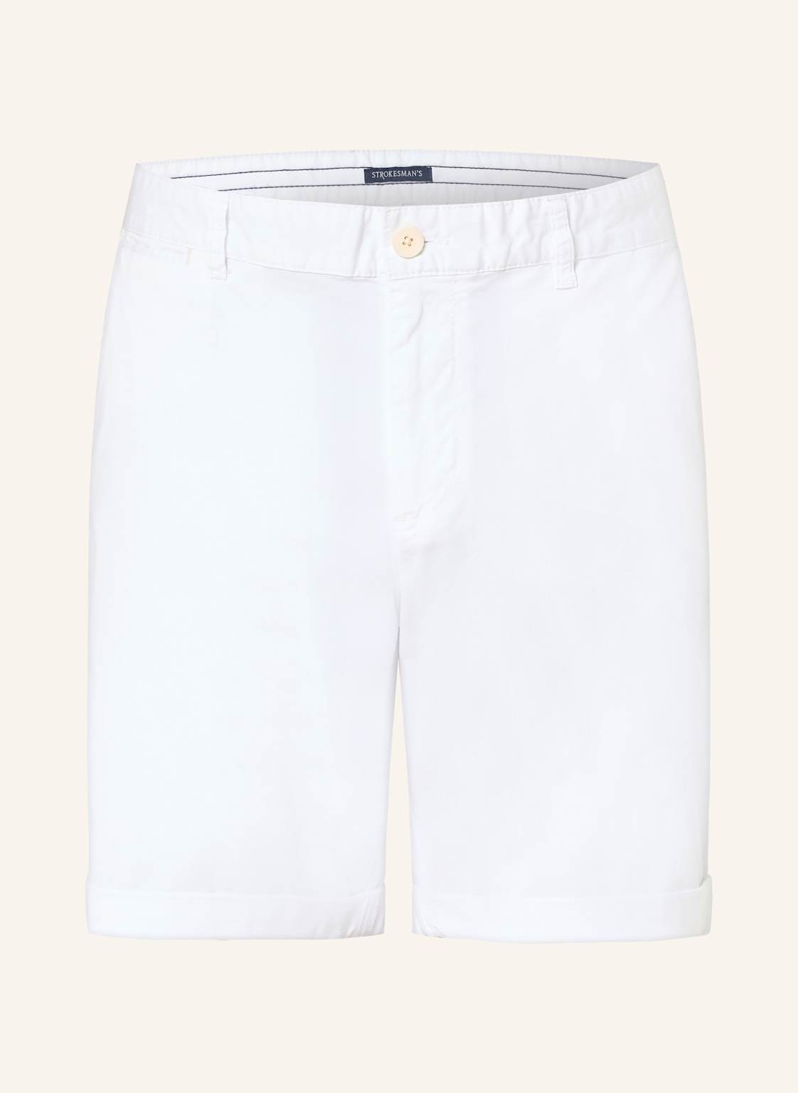 Strokesman's Chinoshorts Slim Fit weiss von STROKESMAN'S