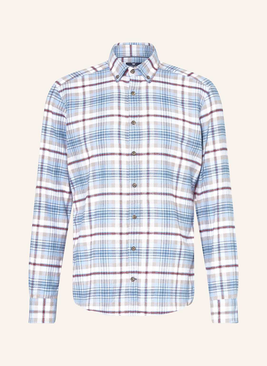 Strokesman's Flanellhemd Regular Fit blau von STROKESMAN'S