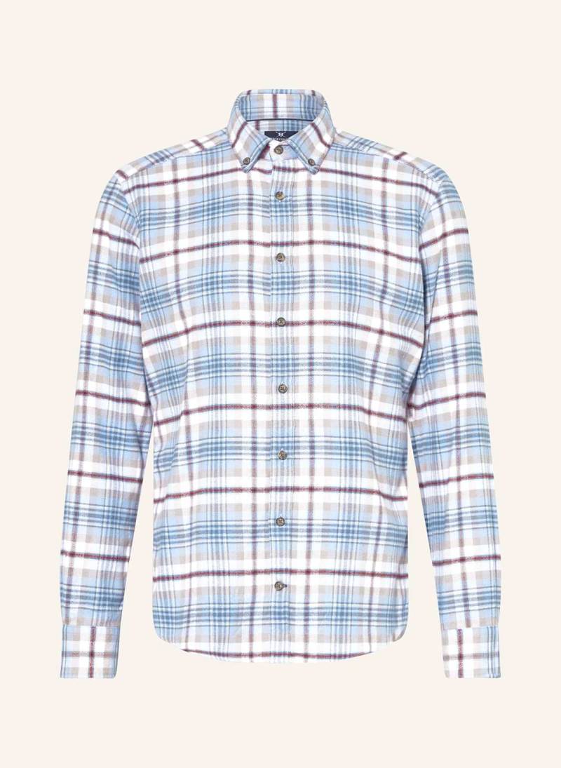 Strokesman's Flanellhemd Regular Fit blau von STROKESMAN'S