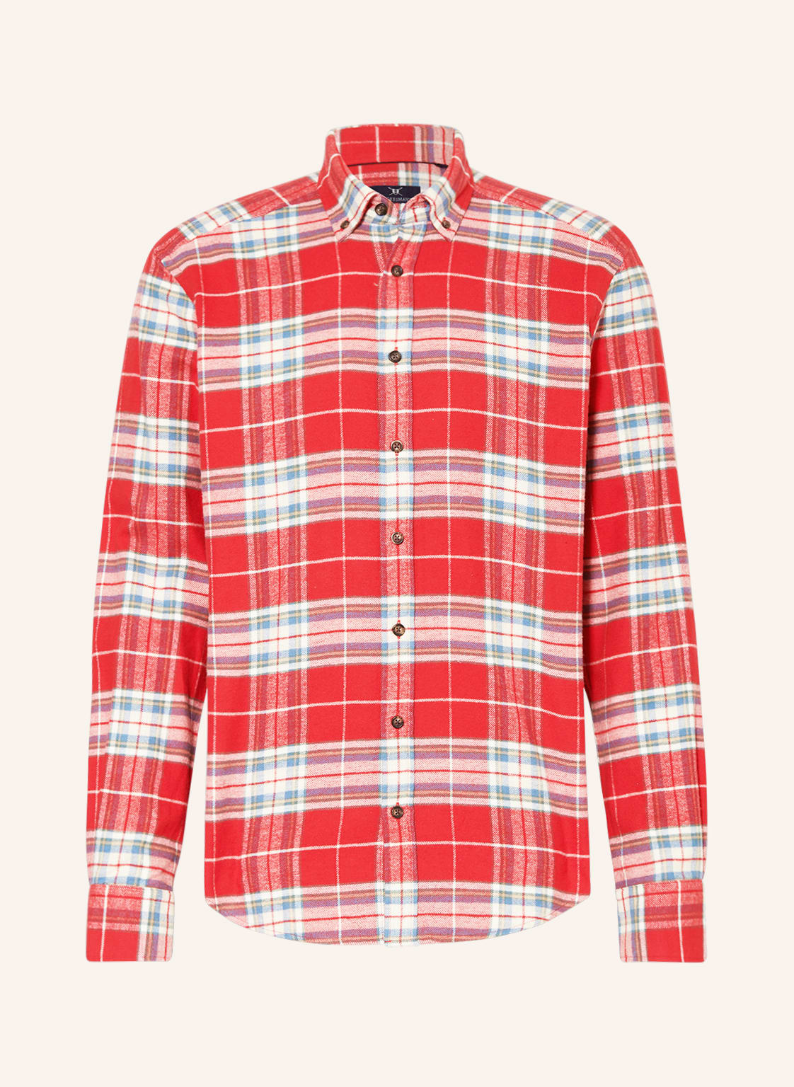 Strokesman's Flanellhemd Regular Fit rot von STROKESMAN'S