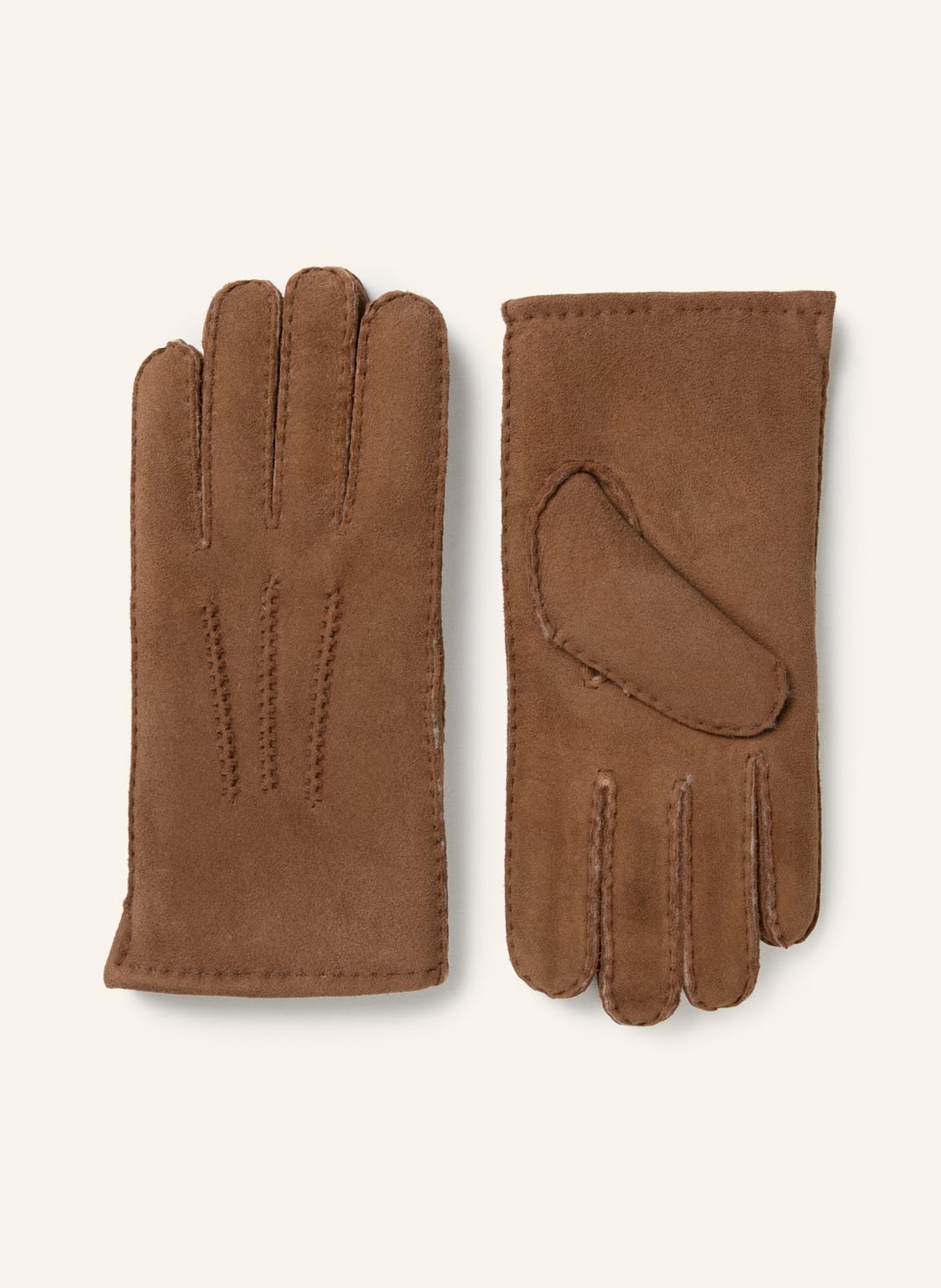 Strokesman's Handschuhe Mit Echtfell braun von STROKESMAN'S