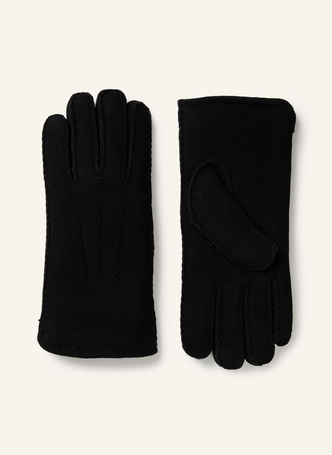 Strokesman's Handschuhe Mit Echtfell schwarz von STROKESMAN'S