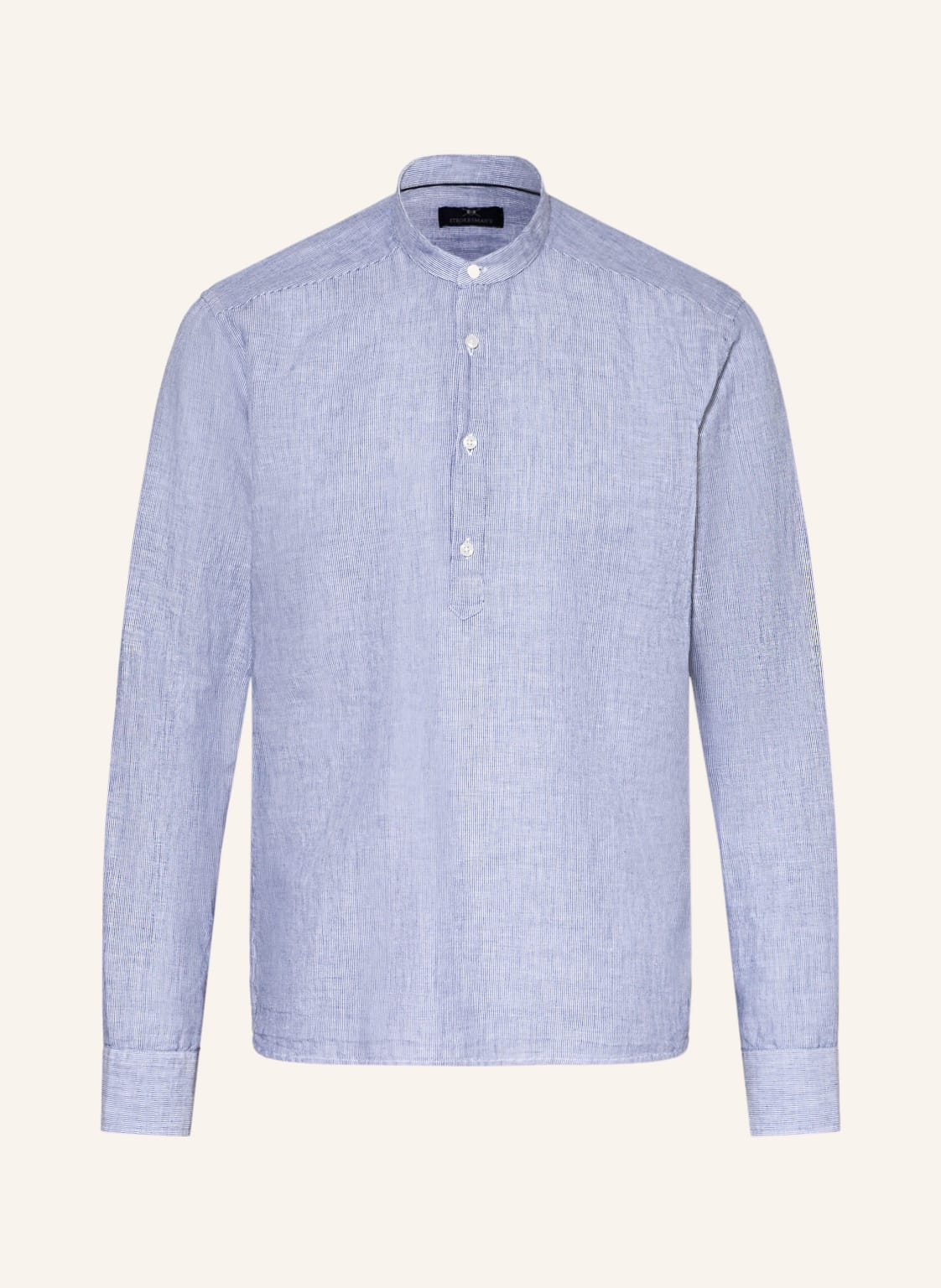 Strokesman's Hemd Regular Fit Mit Leinen blau von STROKESMAN'S