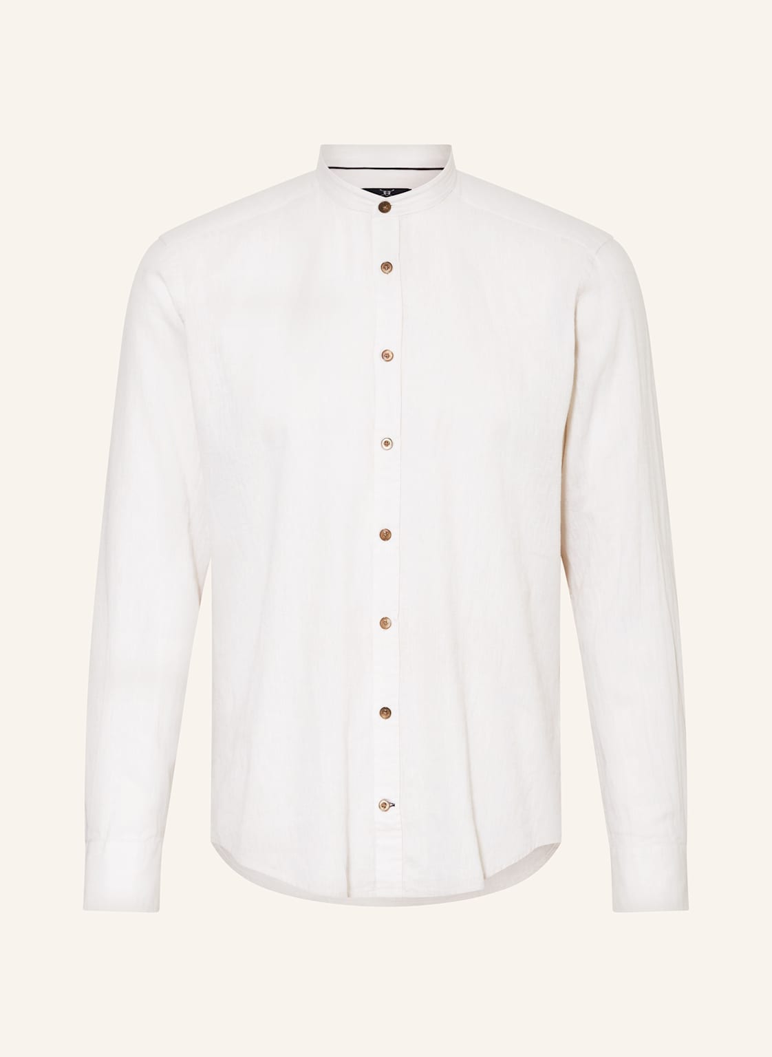 Strokesman's Hemd Modern Fit Mit Stehkragen Und Mit Leinen beige Strokesman's Hemd Modern Fit Mit Stehkragen Und Mit Leinen beige von STROKESMAN'S