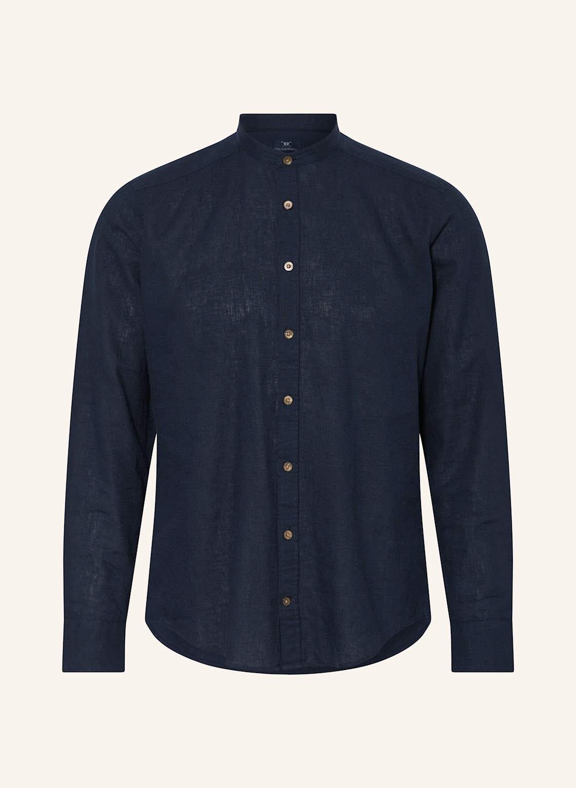 Strokesman's Hemd Modern Fit Mit Stehkragen Und Mit Leinen blau Strokesman's Hemd Modern Fit Mit Stehkragen Und Mit Leinen blau von STROKESMAN'S