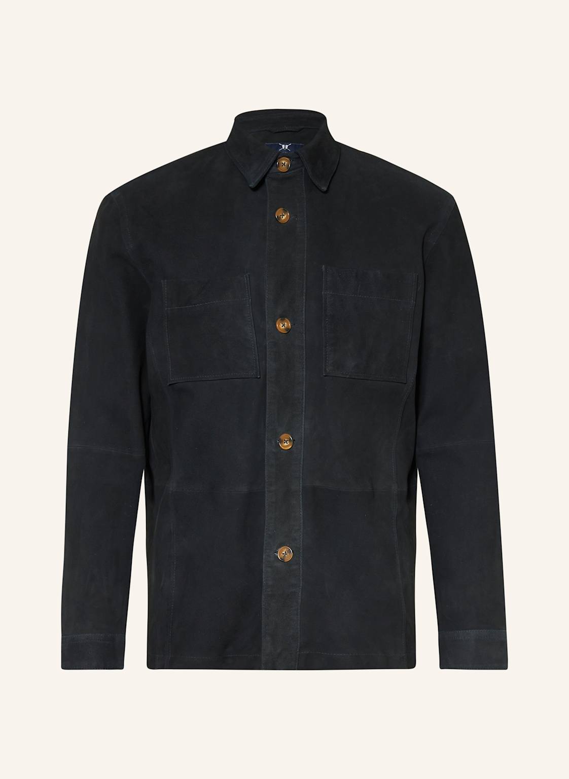 Strokesman's Leder-Overshirt blau Strokesman's Leder-Overshirt blau von STROKESMAN'S