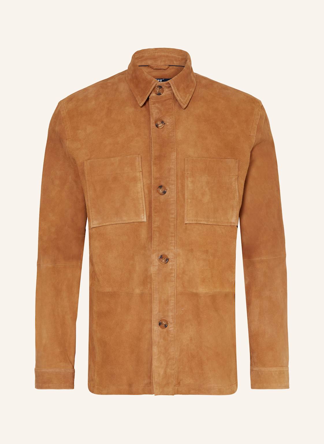 Strokesman's Leder-Overshirt braun Strokesman's Leder-Overshirt braun von STROKESMAN'S