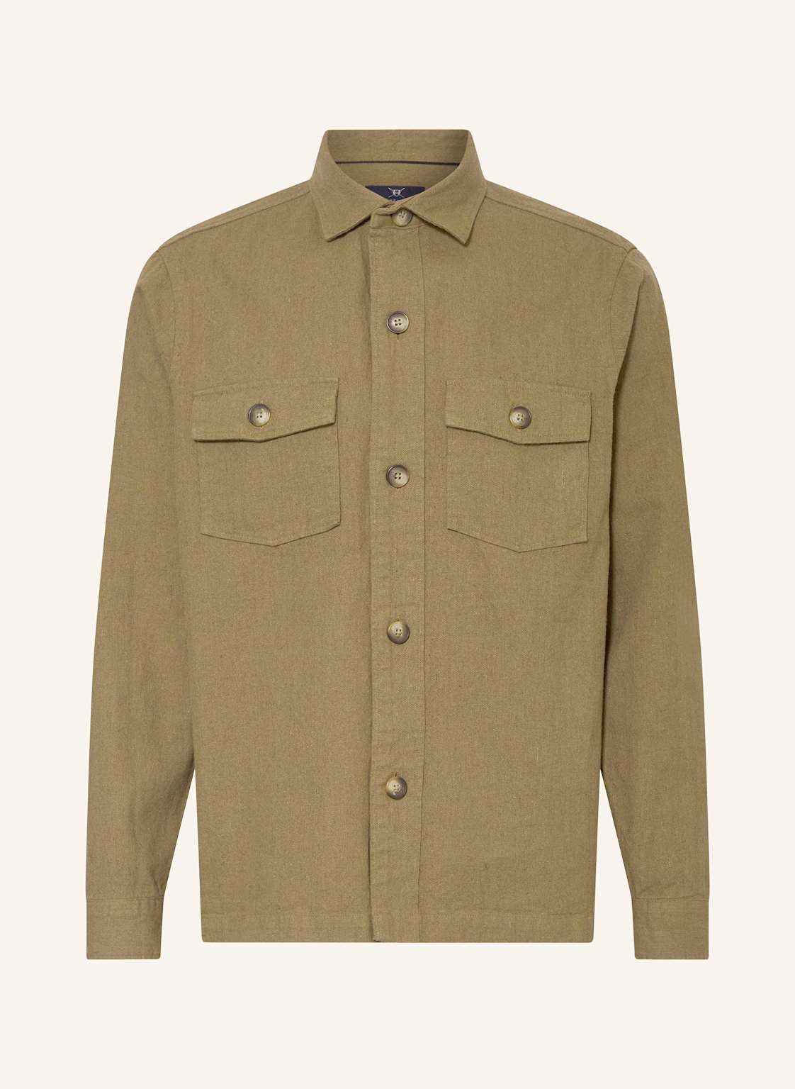 Strokesman's Overshirt Mit Leinen gruen von STROKESMAN'S