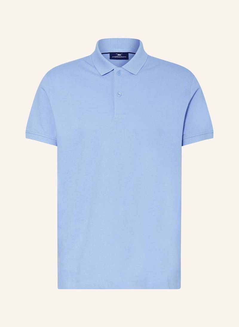 Strokesman's Piqué-Poloshirt blau von STROKESMAN'S