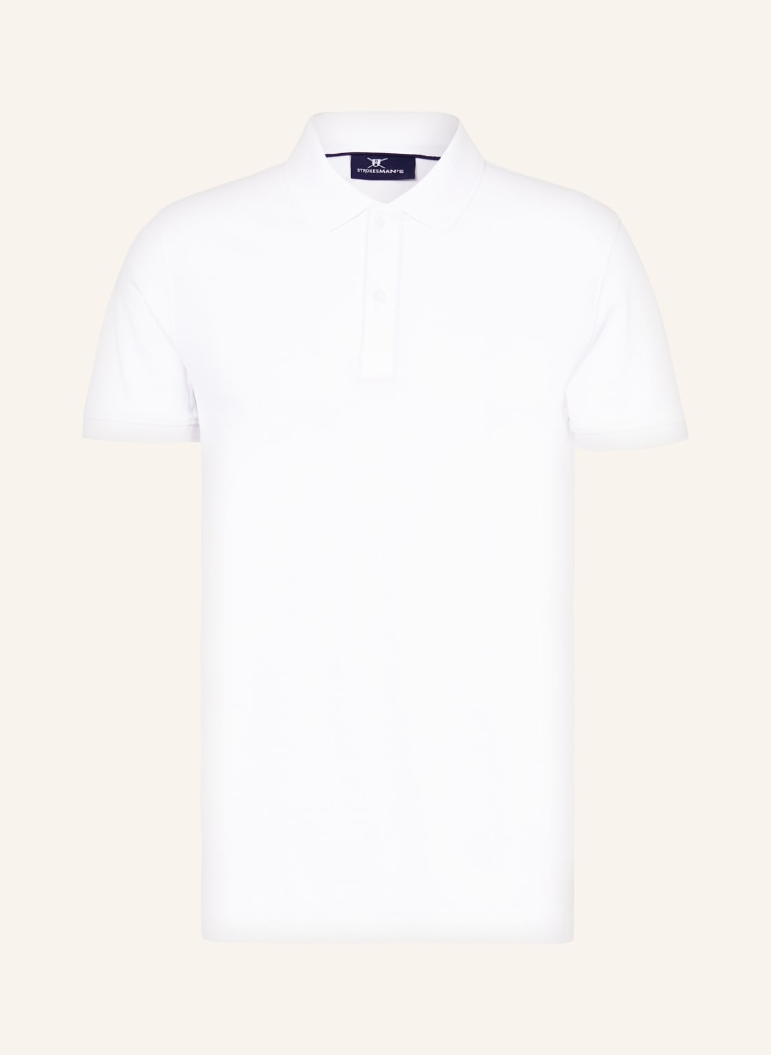 Strokesman's Piqué-Poloshirt weiss von STROKESMAN'S