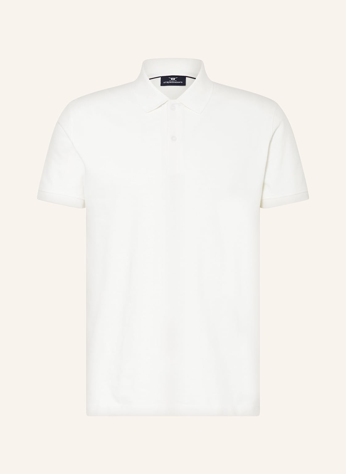 Strokesman's Piqué-Poloshirt weiss von STROKESMAN'S