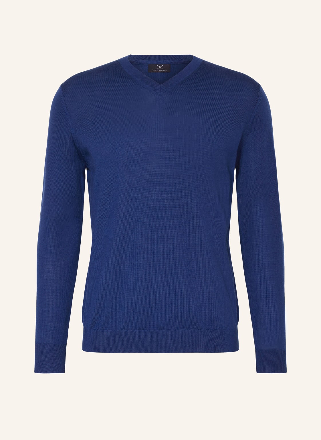 Strokesman's Pullover Aus Merinowolle blau von STROKESMAN'S