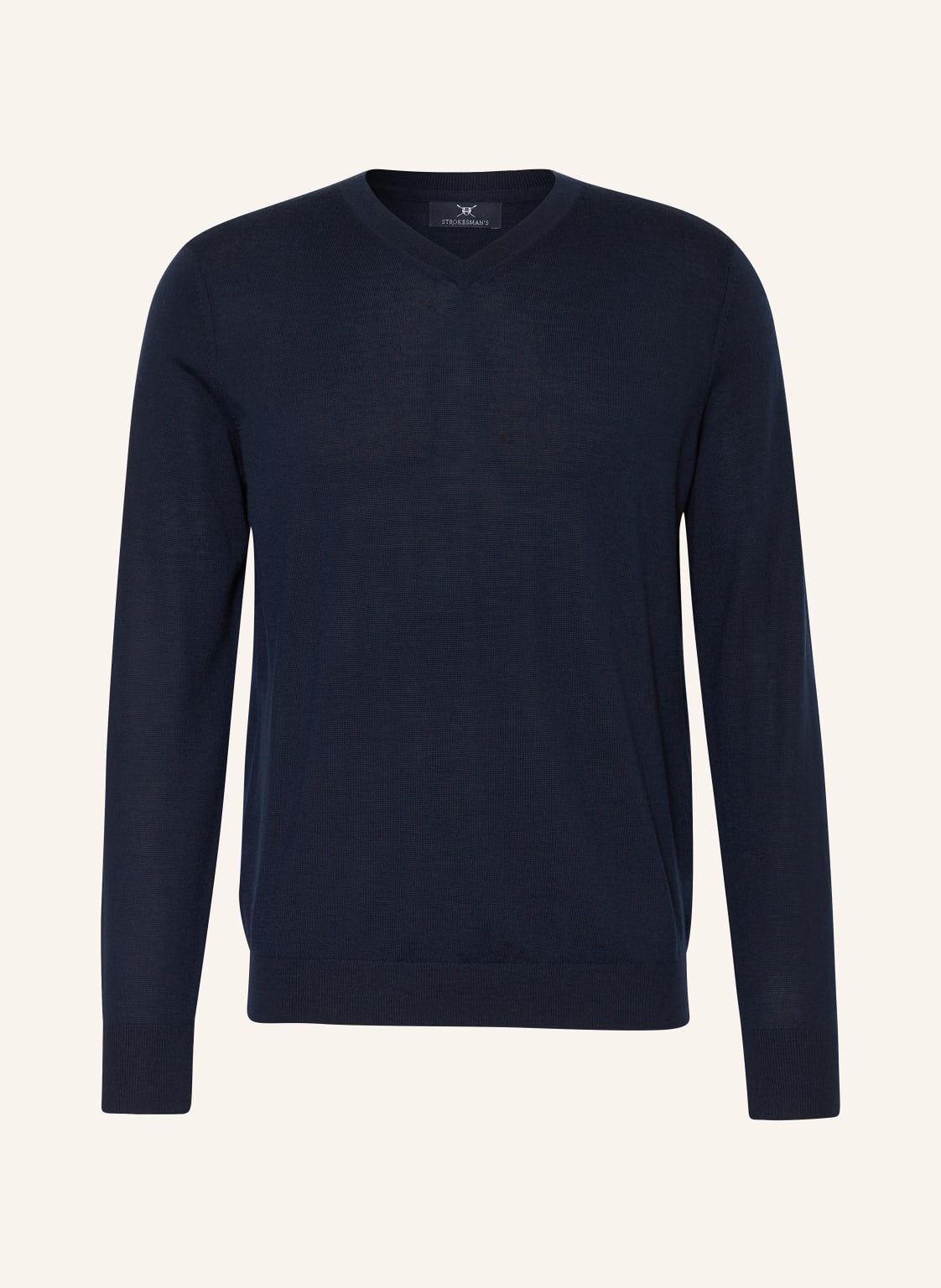 Strokesman's Pullover Aus Merinowolle blau von STROKESMAN'S