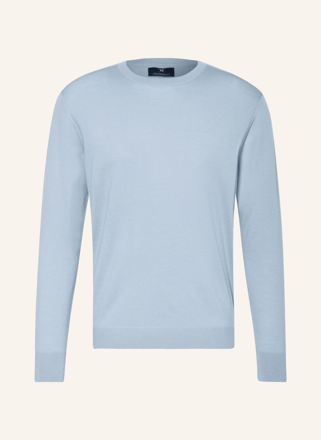 Strokesman's Pullover Aus Merinowolle blau von STROKESMAN'S