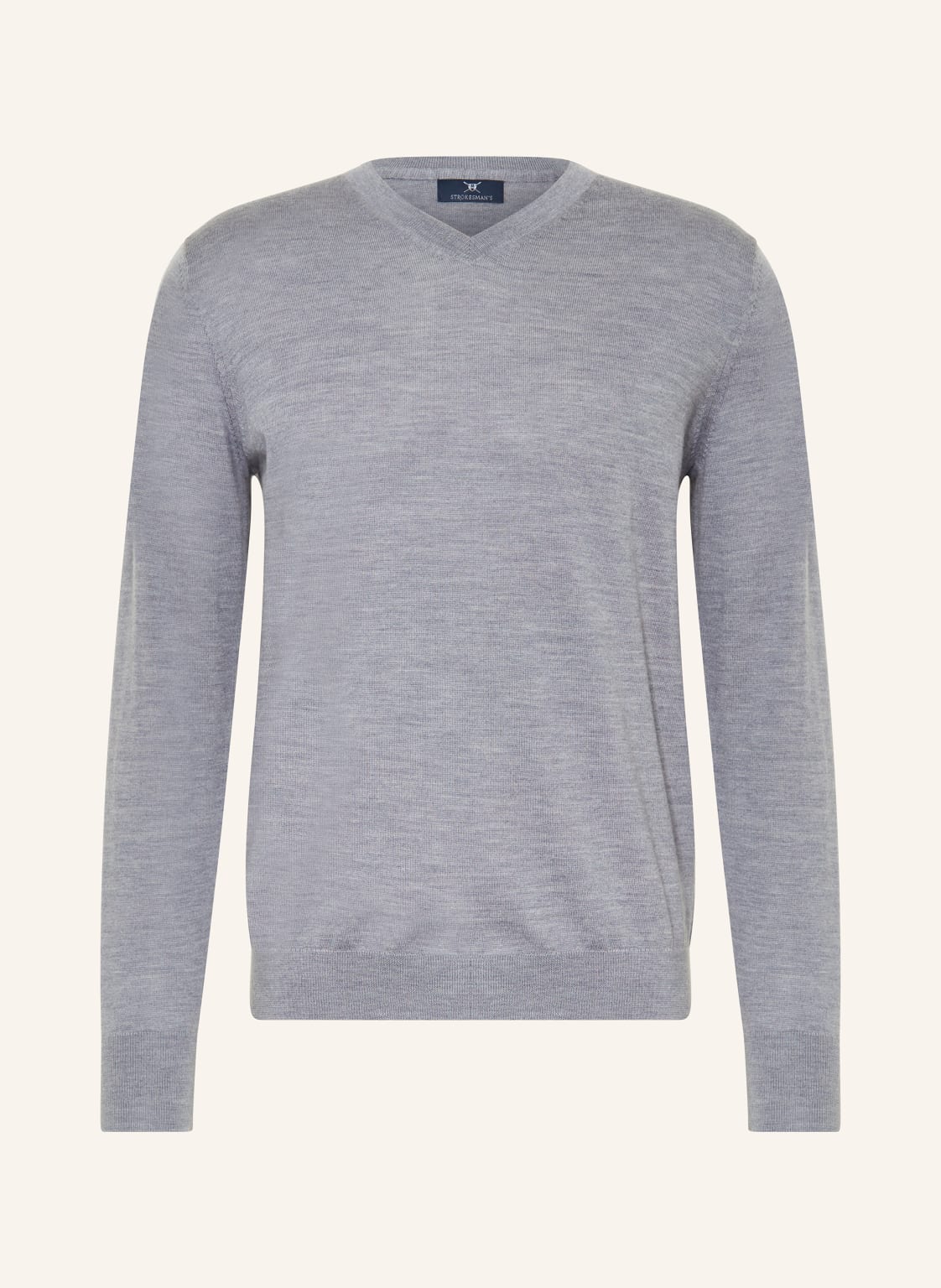 Strokesman's Pullover Aus Merinowolle grau von STROKESMAN'S