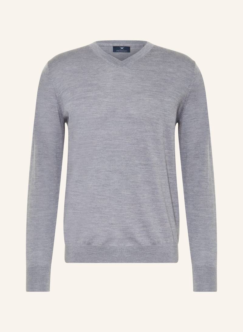 Strokesman's Pullover Aus Merinowolle grau von STROKESMAN'S