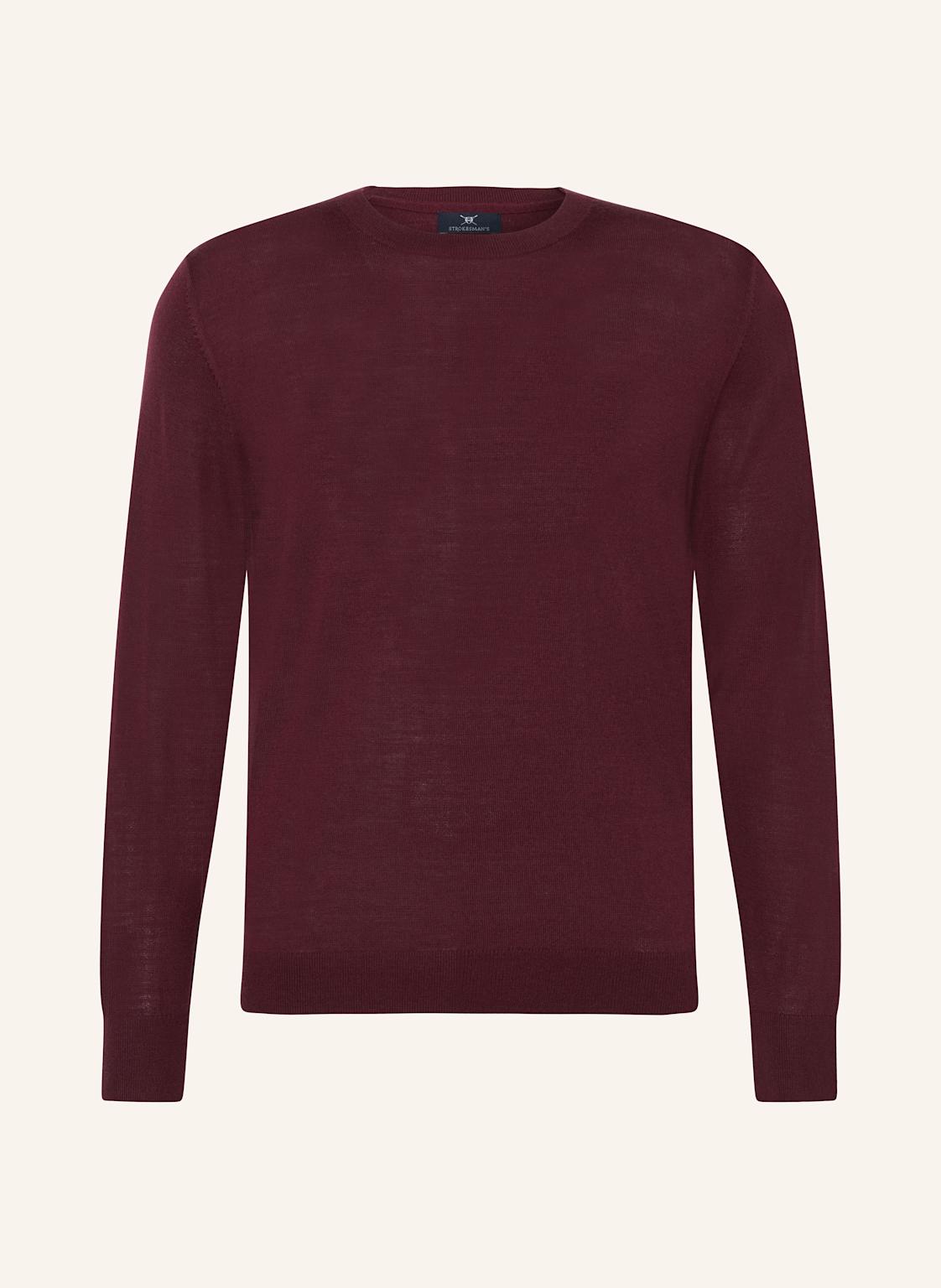 Strokesman's Pullover Aus Merinowolle rot von STROKESMAN'S