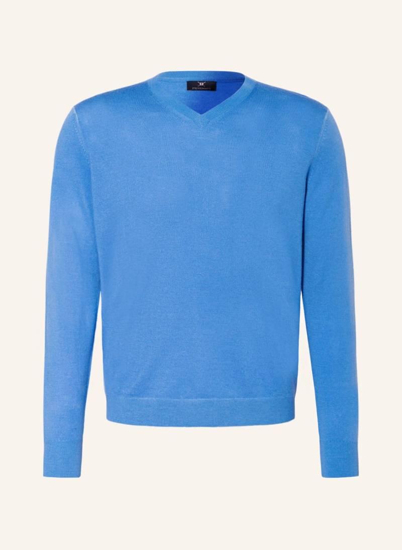 Strokesman's Pullover blau von STROKESMAN'S