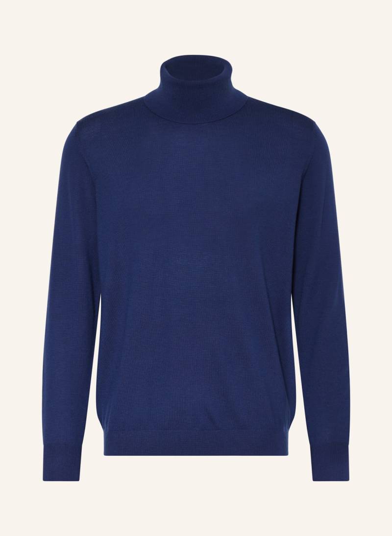 Strokesman's Rollkragenpullover Aus Merinowolle blau von STROKESMAN'S