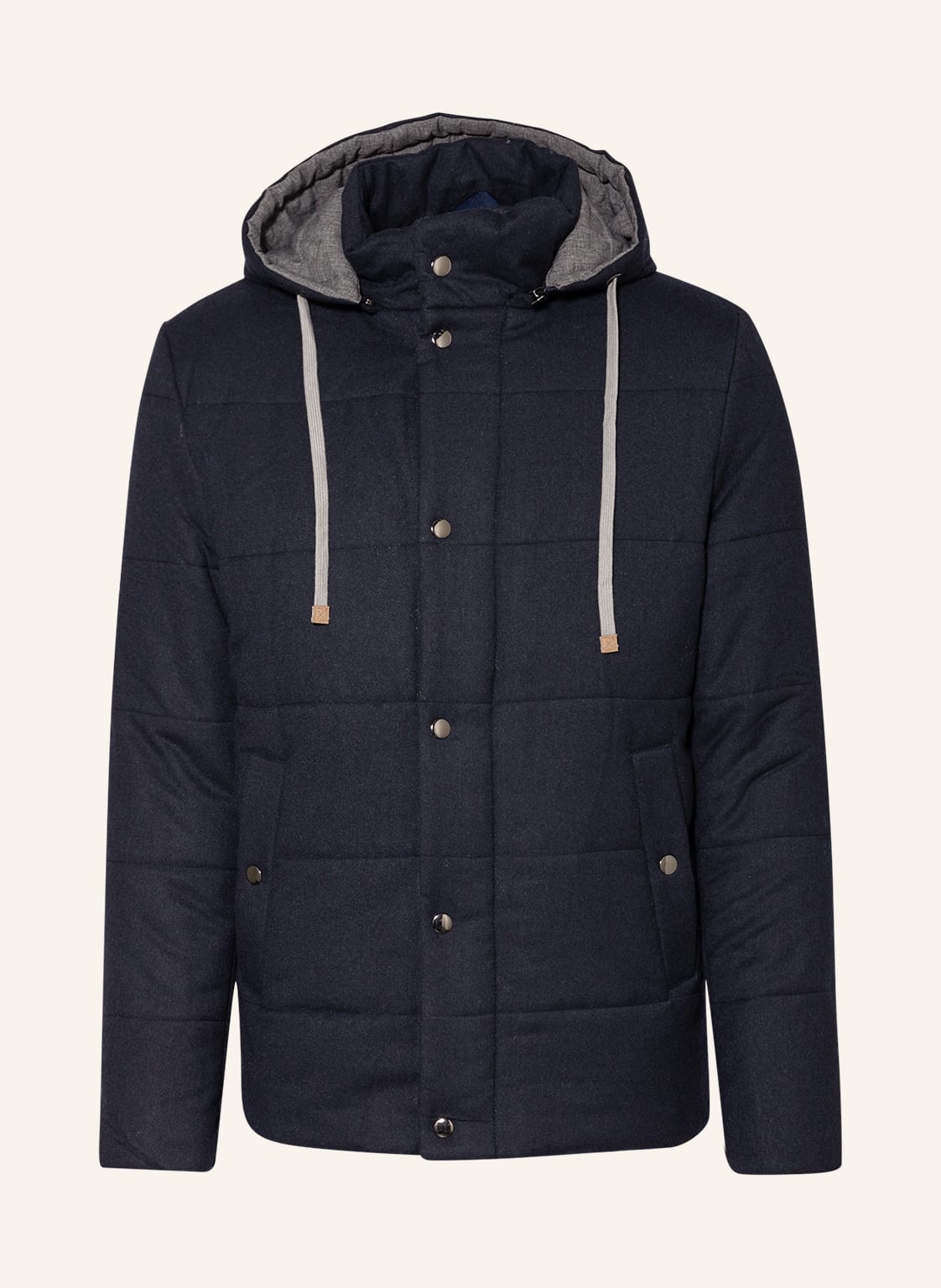 Strokesman's Steppjacke Mit Abnehmbarer Kapuze blau von STROKESMAN'S