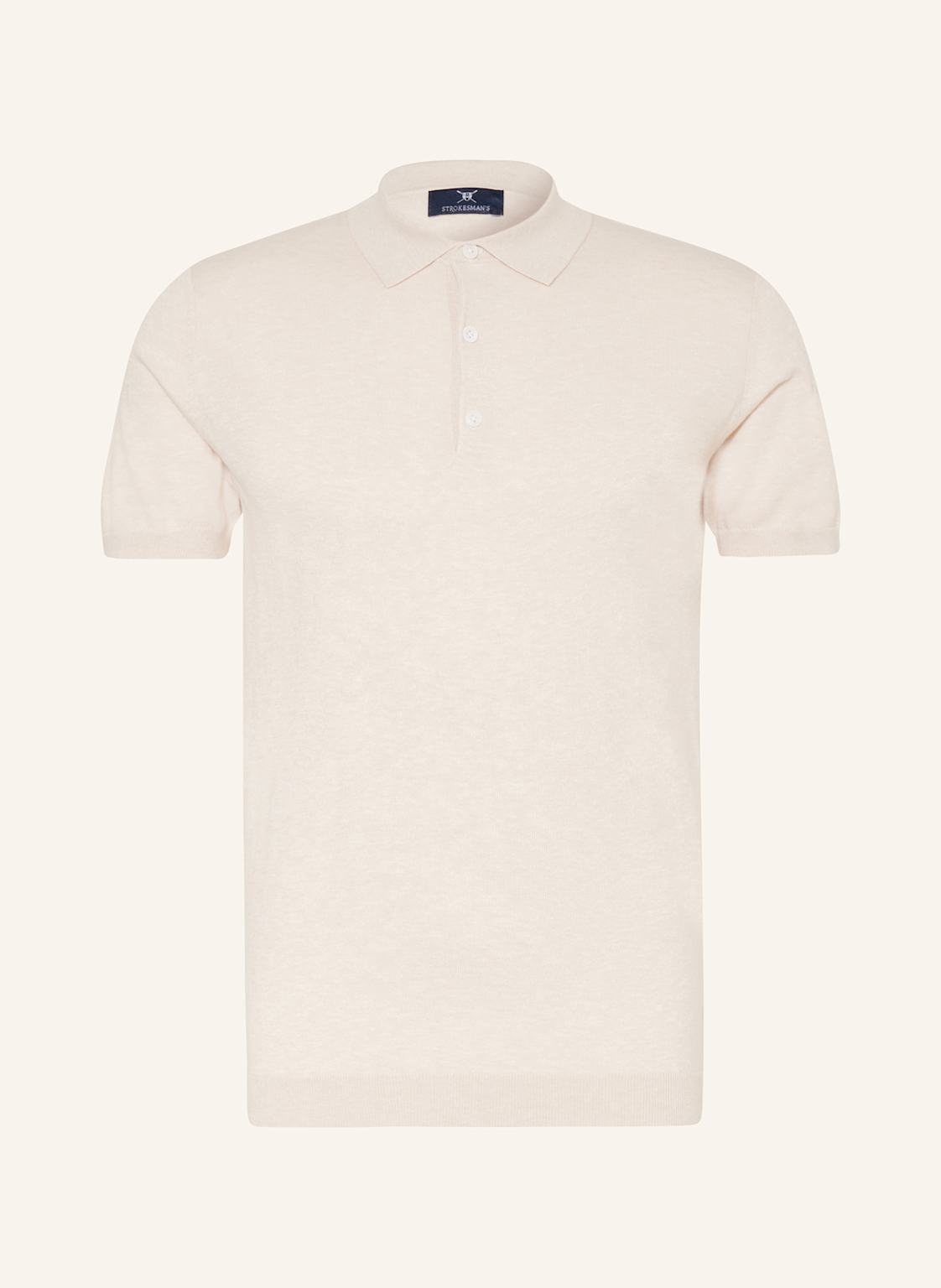 Strokesman's Strick-Poloshirt beige von STROKESMAN'S