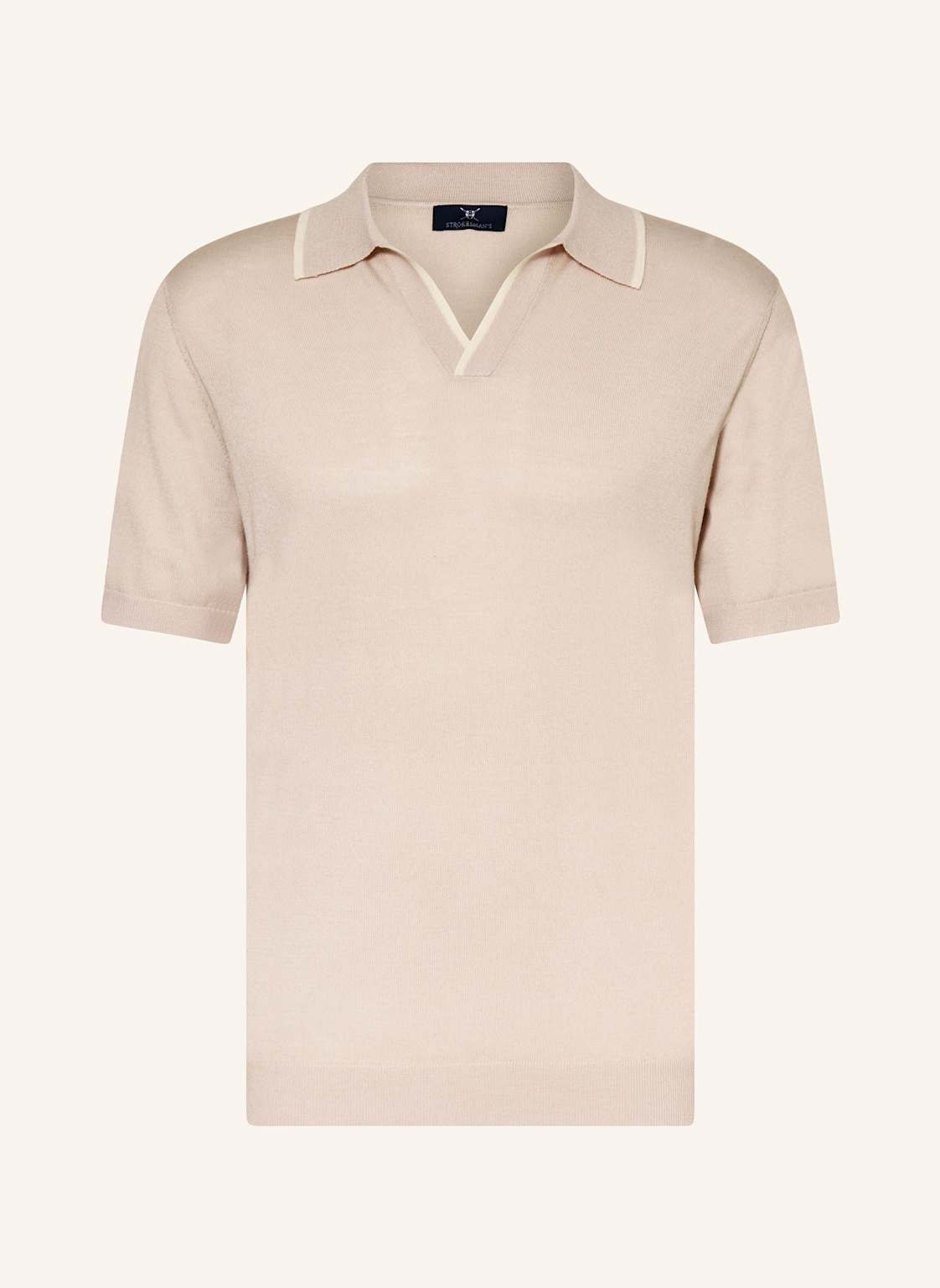 Strokesman's Strick-Poloshirt beige von STROKESMAN'S