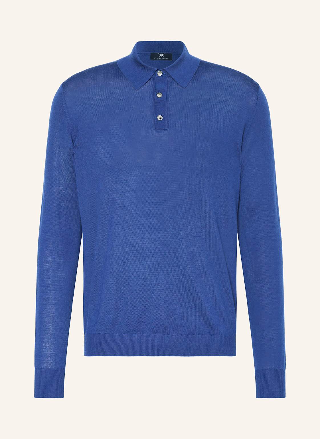 Strokesman's Strick-Poloshirt blau von STROKESMAN'S