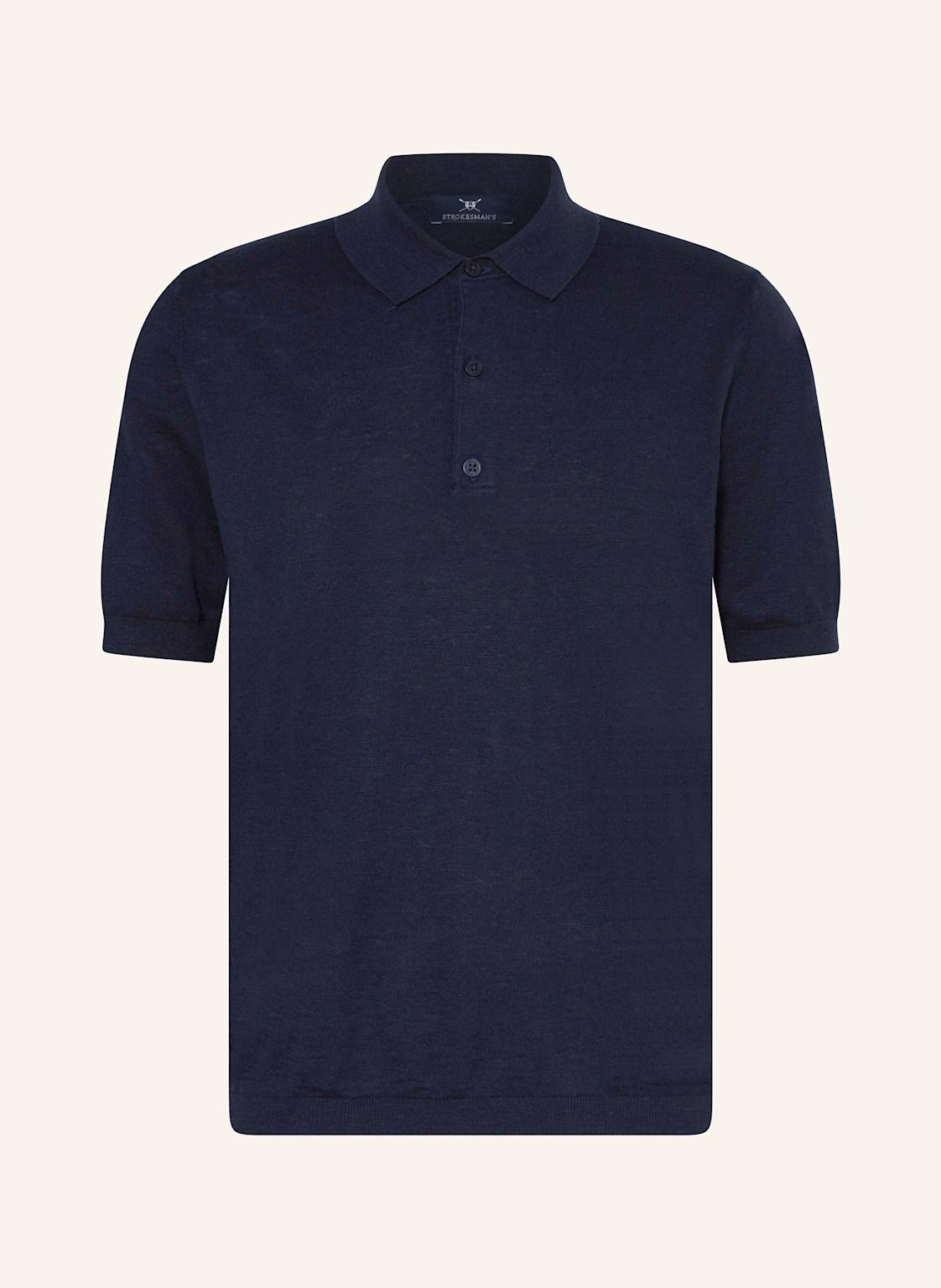 Strokesman's Strick-Poloshirt blau von STROKESMAN'S