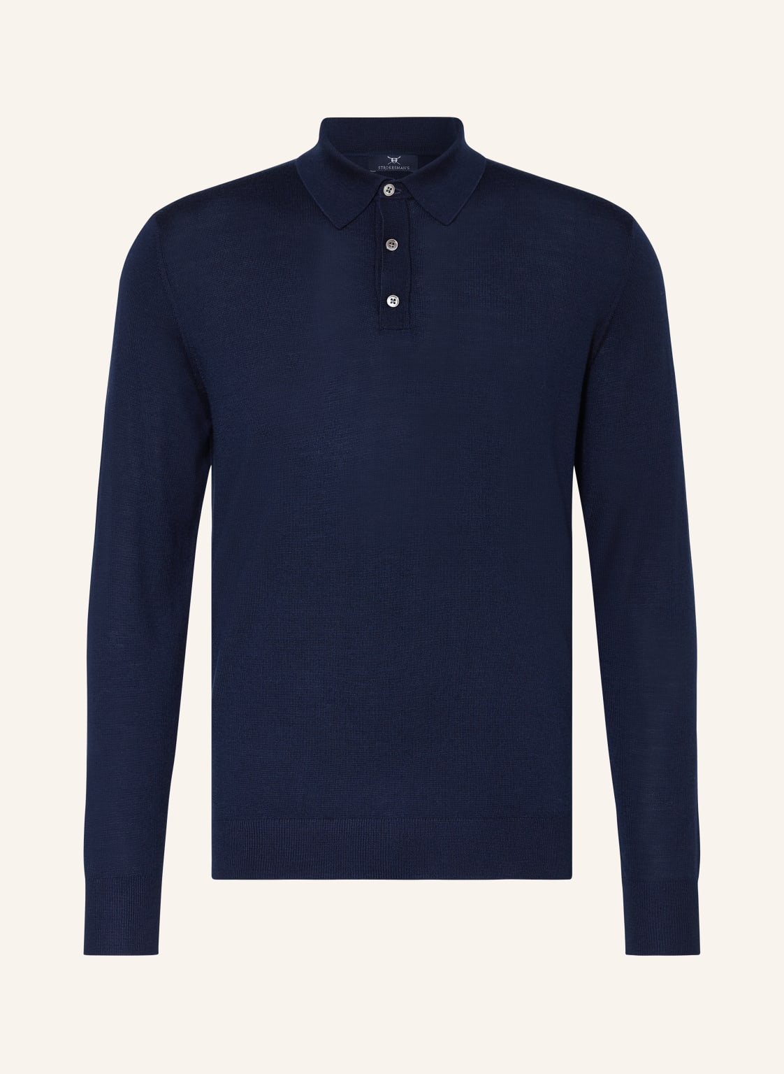 Strokesman's Strick-Poloshirt blau von STROKESMAN'S