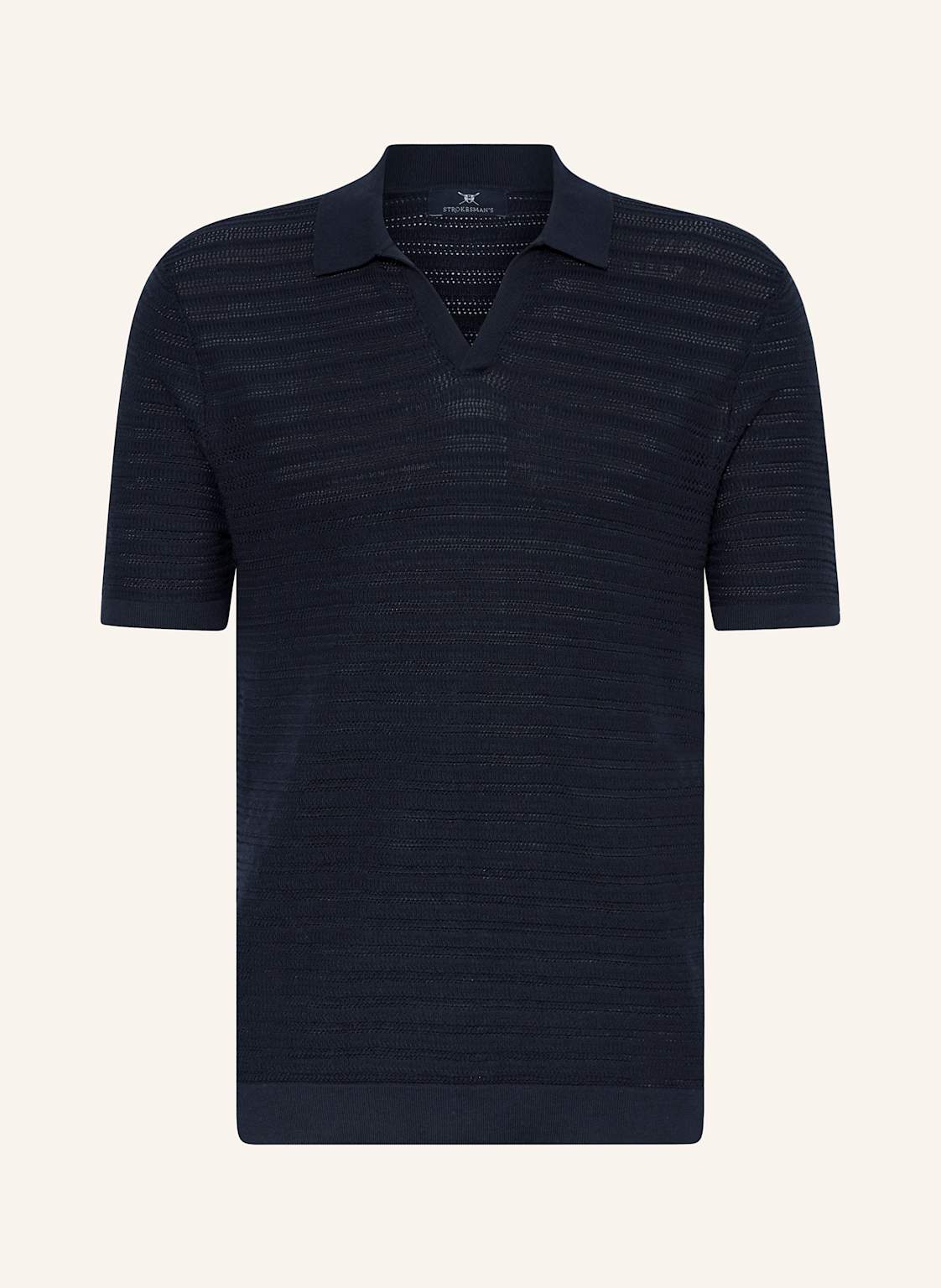 Strokesman's Strick-Poloshirt blau von STROKESMAN'S