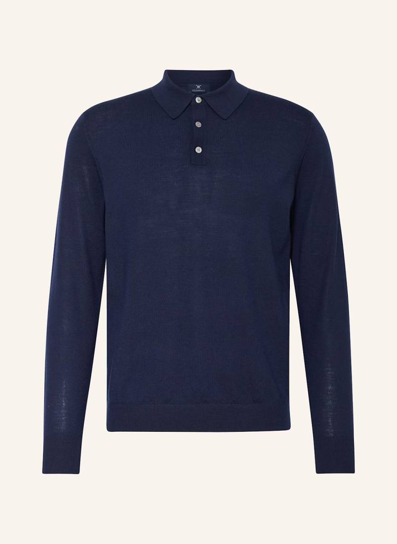 Strokesman's Strick-Poloshirt blau von STROKESMAN'S