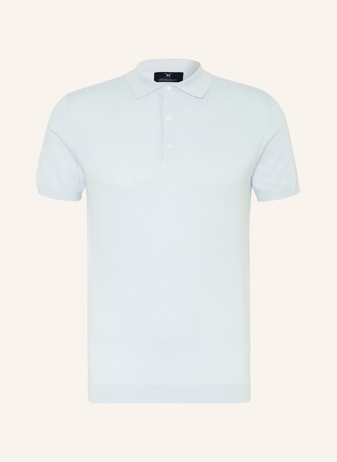 Strokesman's Strick-Poloshirt blau von STROKESMAN'S