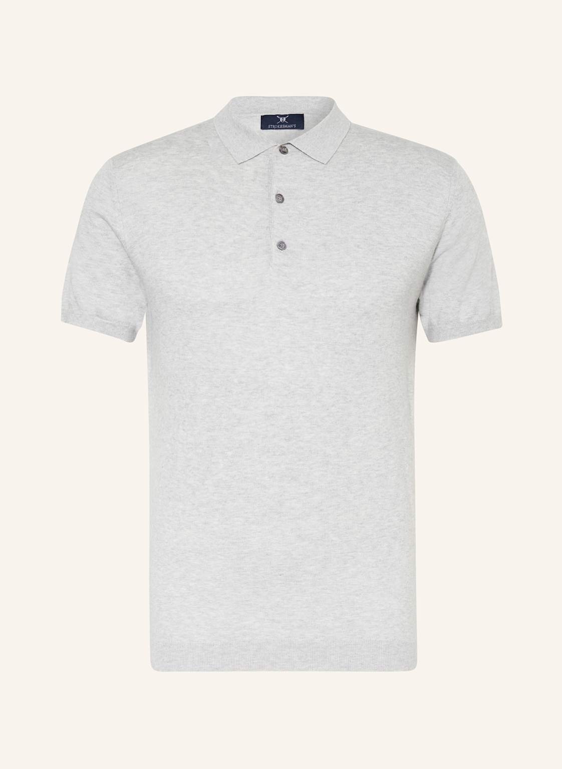 Strokesman's Strick-Poloshirt grau von STROKESMAN'S