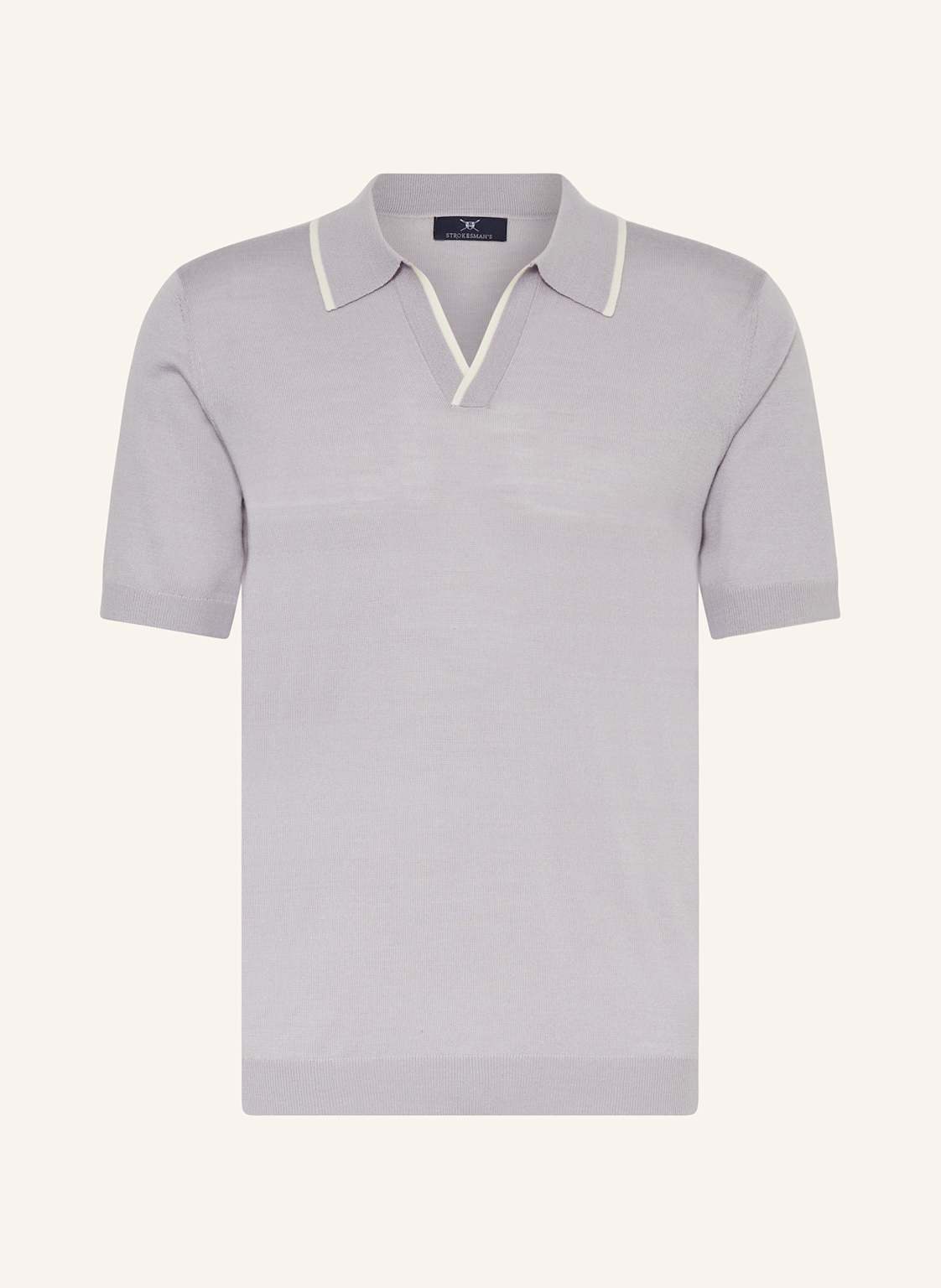 Strokesman's Strick-Poloshirt grau von STROKESMAN'S