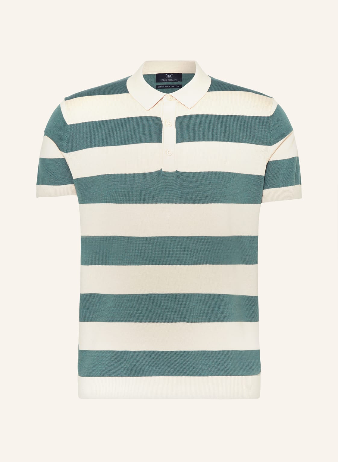 Strokesman's Strick-Poloshirt gruen von STROKESMAN'S