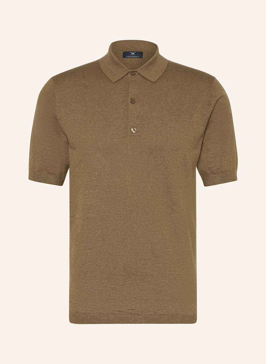 Strokesman's Strick-Poloshirt gruen von STROKESMAN'S