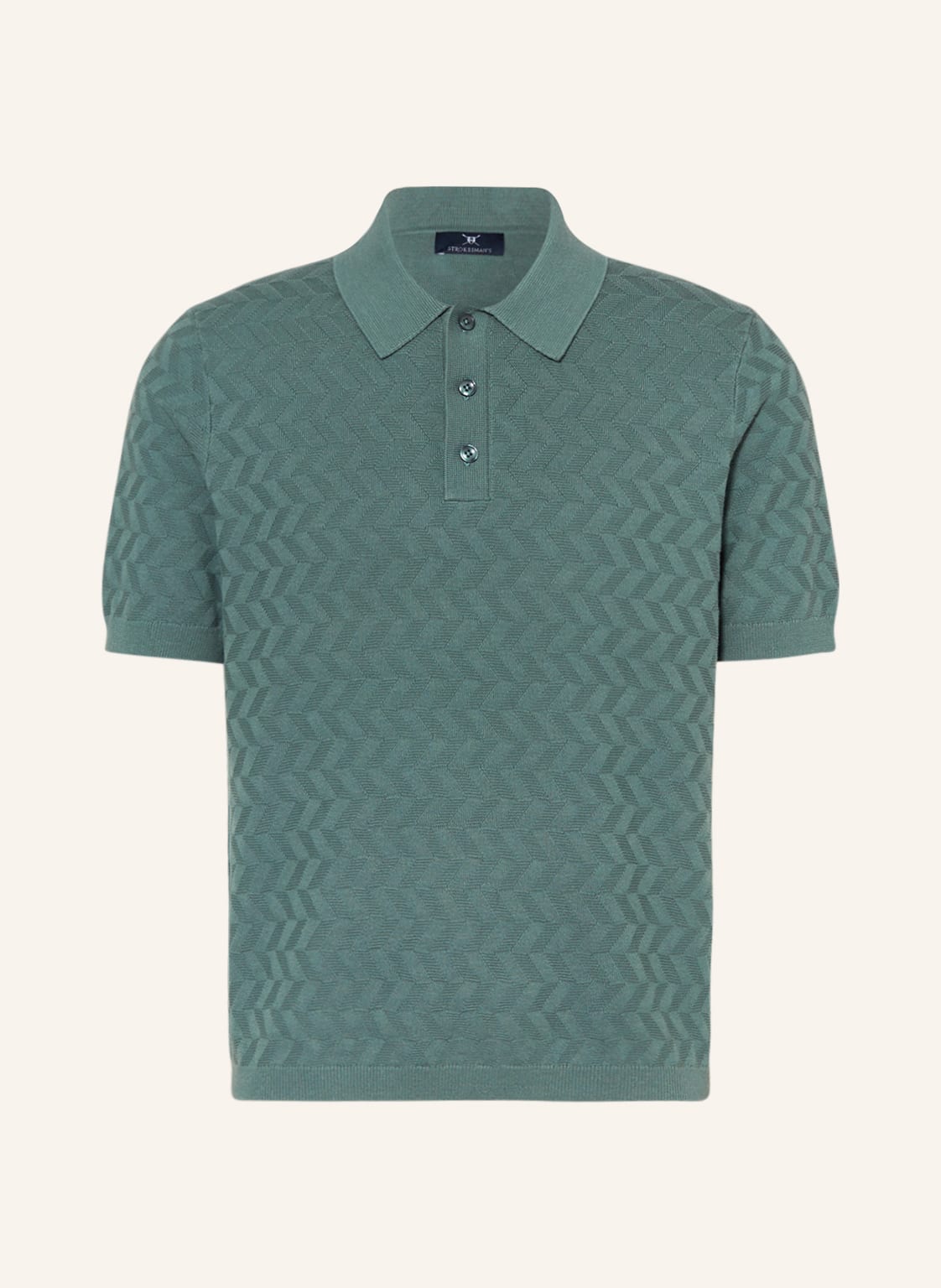 Strokesman's Strick-Poloshirt gruen von STROKESMAN'S