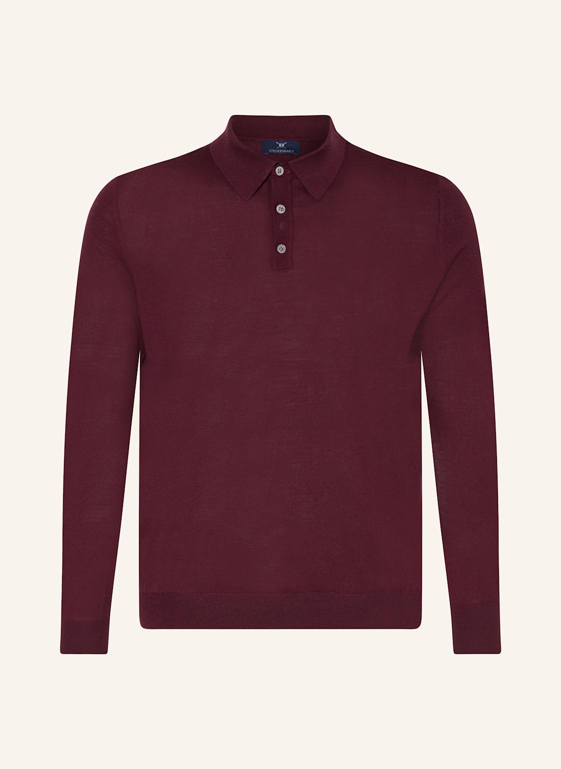 Strokesman's Strick-Poloshirt rot von STROKESMAN'S