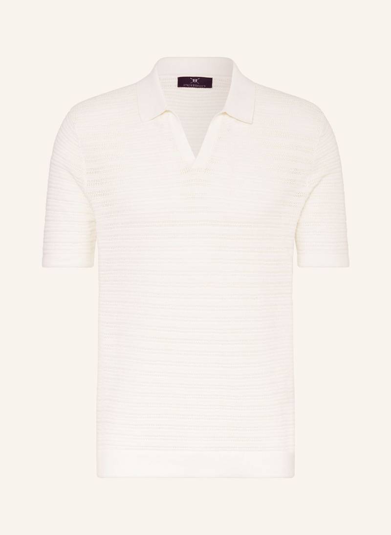 Strokesman's Strick-Poloshirt weiss von STROKESMAN'S