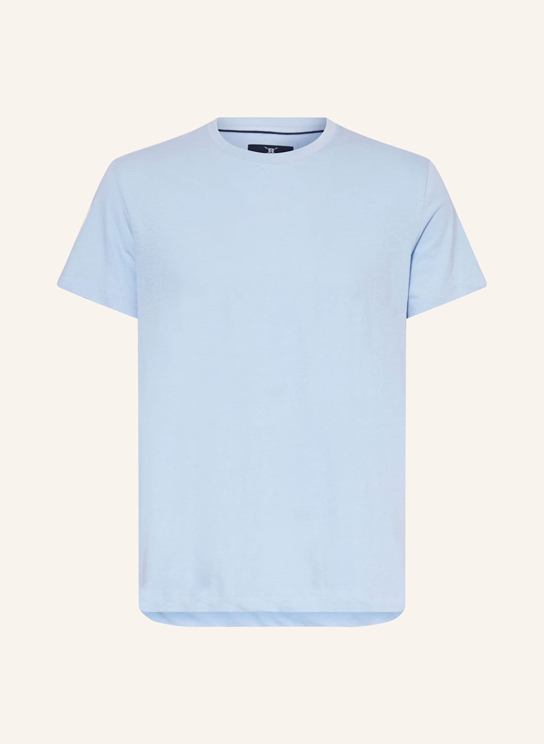 Strokesman's T-Shirt Mit Leinen blau von STROKESMAN'S