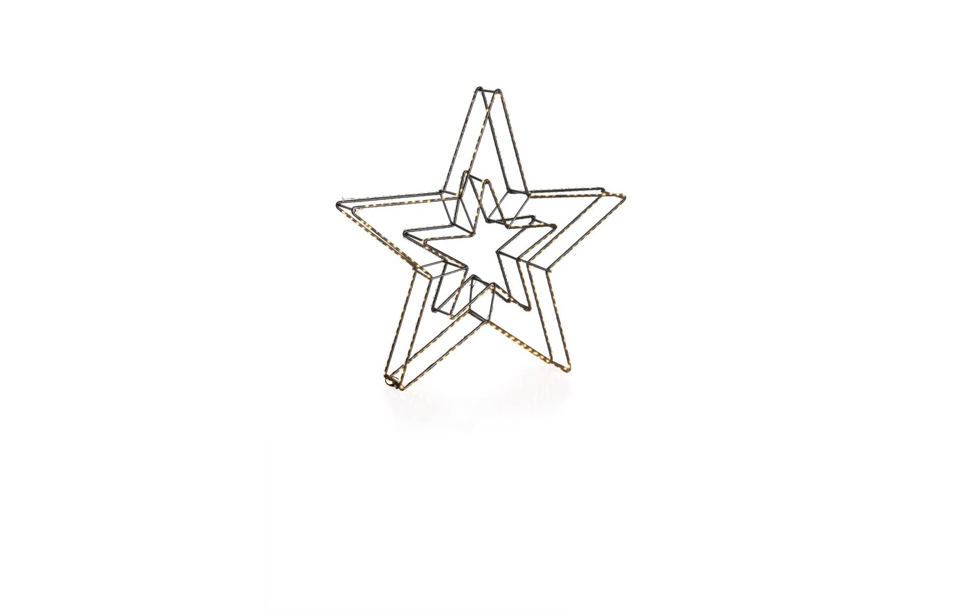 STT LED Dekofigur »Dekoration 3D Double Star Nero 58cm« STT LED Dekofigur »Dekoration 3D Double Star Nero 58cm« von STT