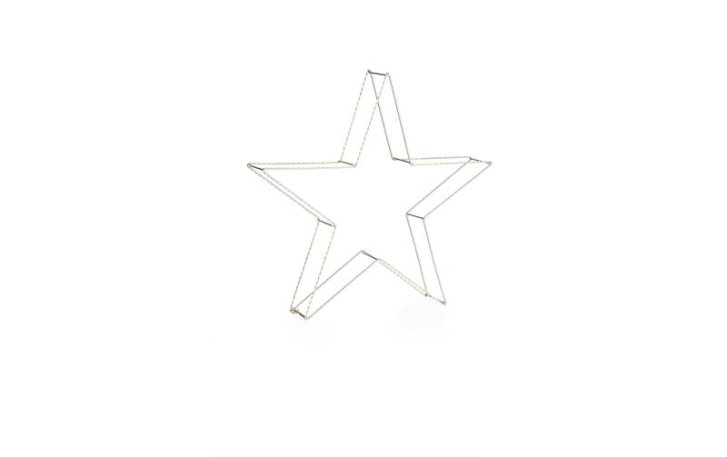 STT LED Dekofigur »Dekoration 3D Star Argento 78cm« von STT