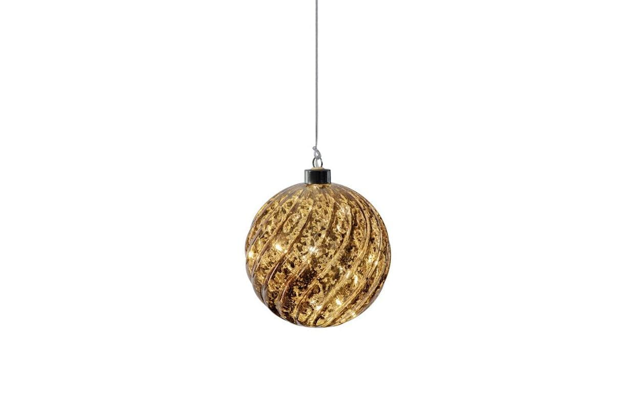 STT LED Dekofigur »Glass ball brown 12 cm Warmweiss« von STT