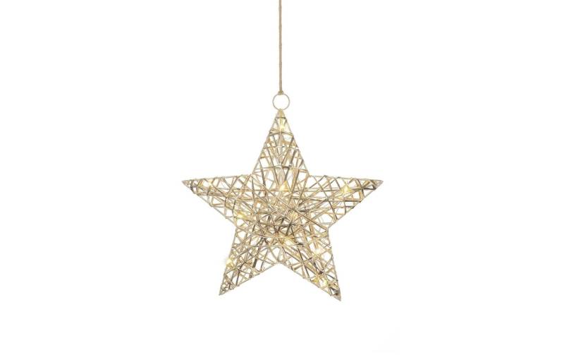 STT LED Dekofigur »Goldfarben hanging star 30 Warmweiss« von STT