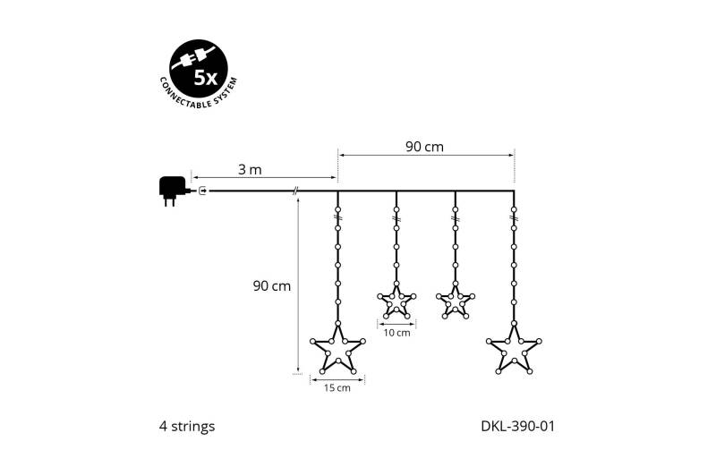 STT LED-Lichterkette »LED-Lichterkette Angel Star Cur« von STT