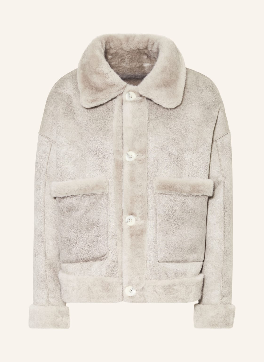 Studio Ar Kunstfell-Jacke Faje Zum Wenden beige Studio Ar Kunstfell-Jacke Faje Zum Wenden beige von STUDIO AR