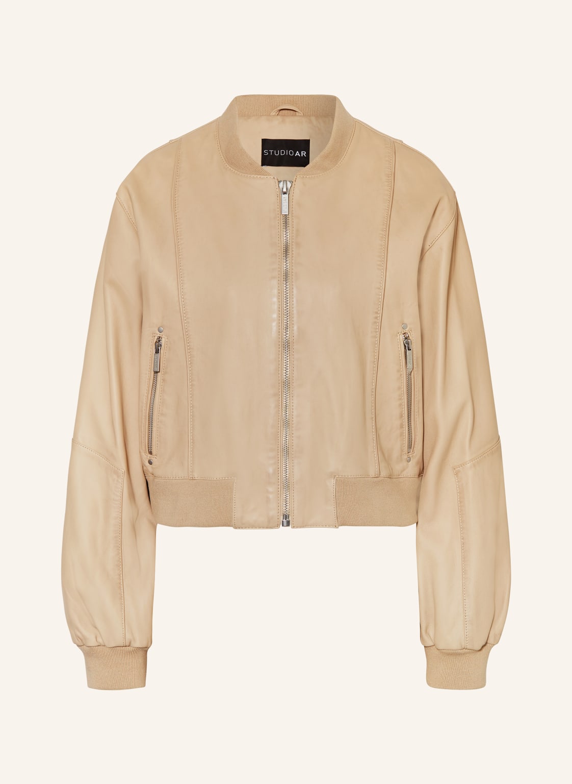 Studio Ar Lederblouson Tetuan beige von STUDIO AR