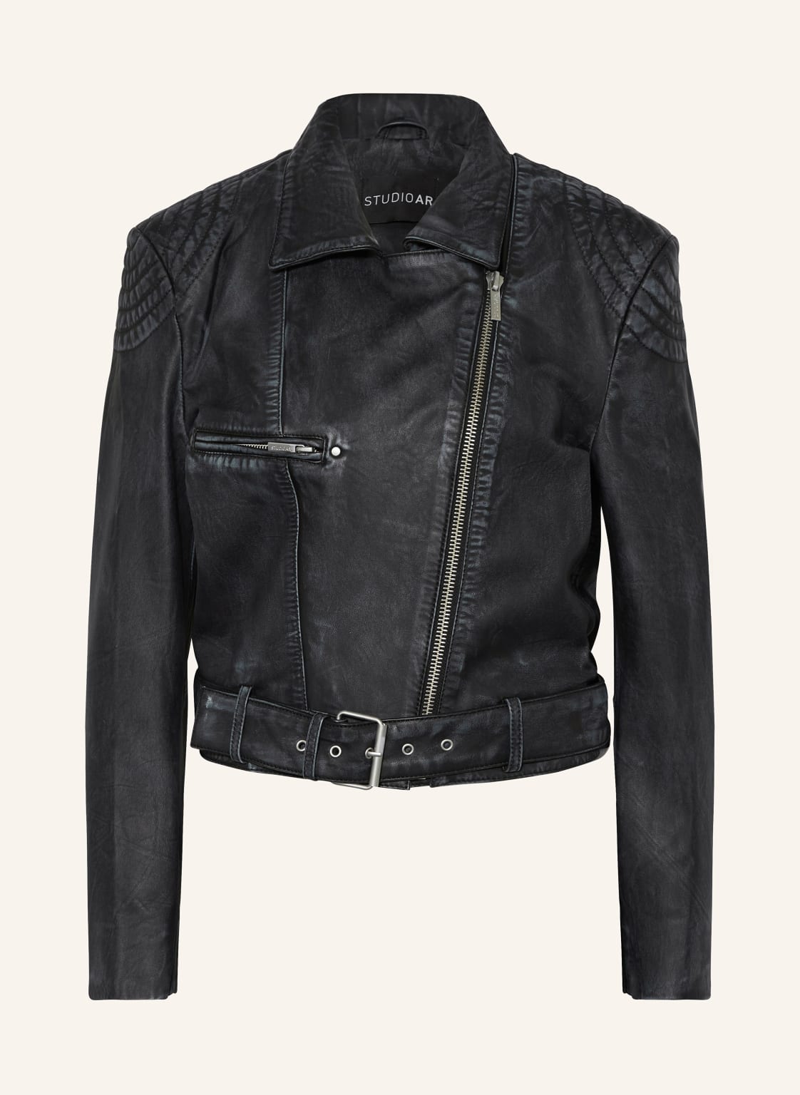 Studio Ar Lederjacke Bolivar schwarz Studio Ar Lederjacke Bolivar schwarz von STUDIO AR