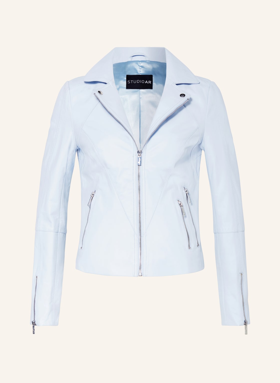 Studio Ar Lederjacke Cherry blau von STUDIO AR