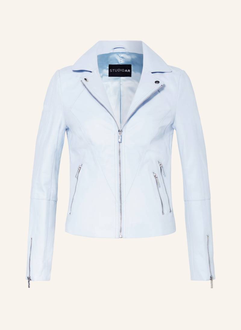 Studio Ar Lederjacke Cherry blau von STUDIO AR